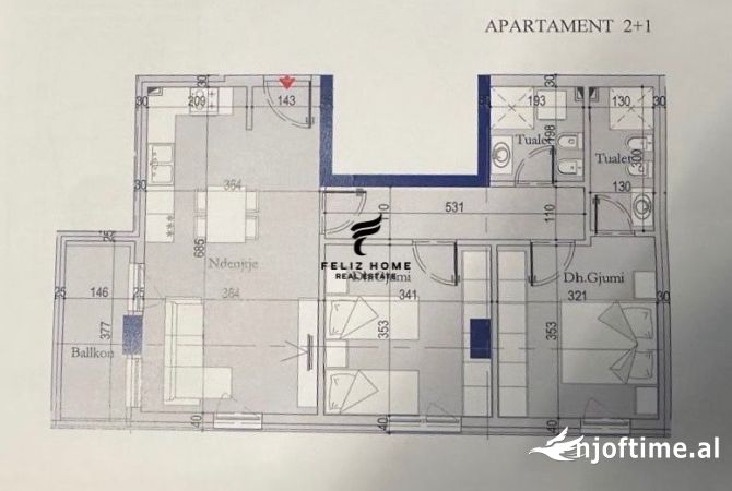 Shtepi ne shitje 2+1 ne Tirane - 114,000 Euro