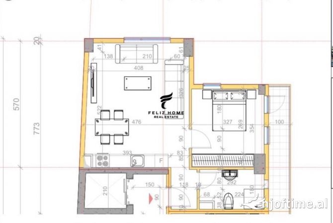 Shtepi ne shitje 1+1 ne Tirane - 125,000 Euro