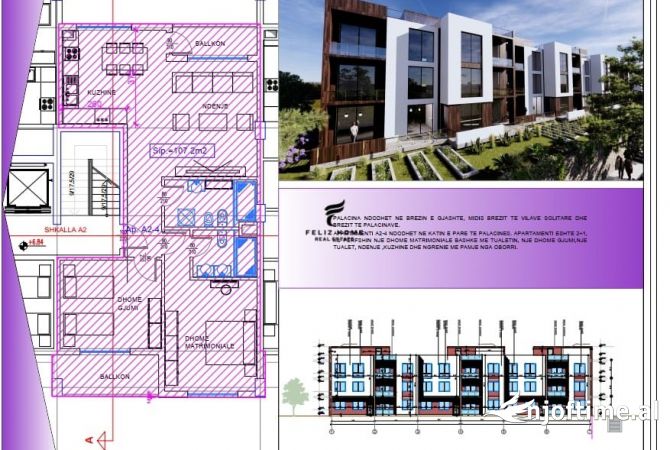 Shtepi ne shitje Apartament ne Tirane, 2+1, Mobilimi Bosh, pa mobiluar, Pagesa 159,000  Euro.