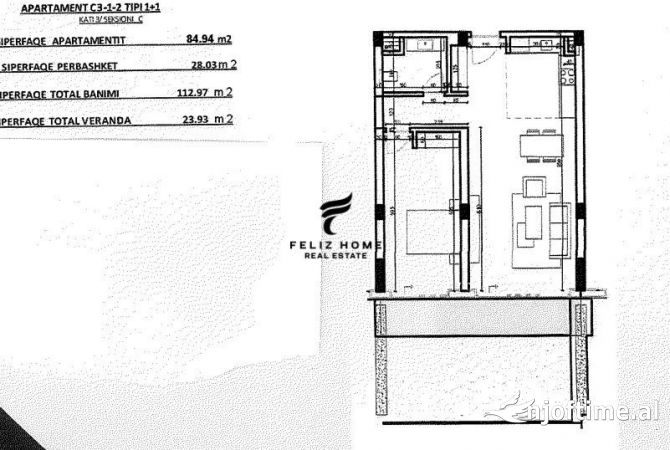 Apartment for sale in Vlora 1+1, Emty
