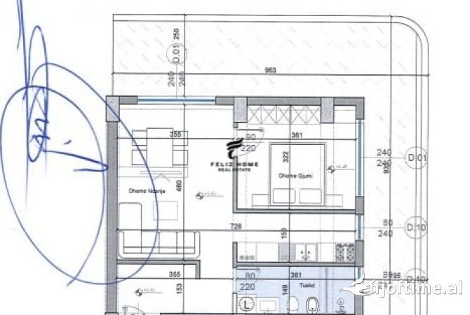 Shtepi ne shitje 1+1 ne Durres - 140,000 Euro