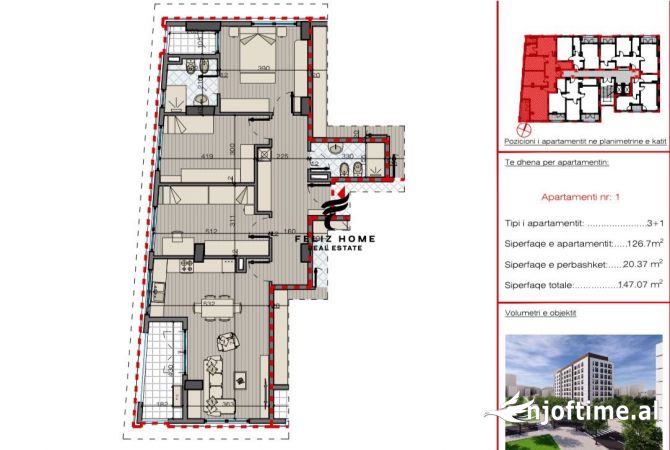 Shtepi ne shitje 3+1 ne Tirane - 242,000 Euro