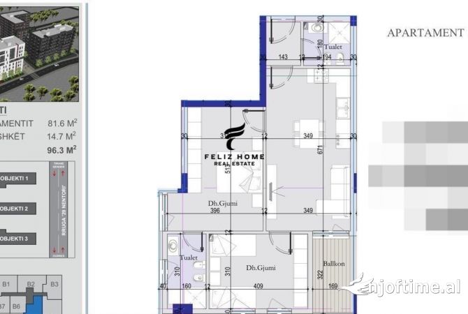 Casa in vendita 2+1 a Tirana - 106,000 Euro