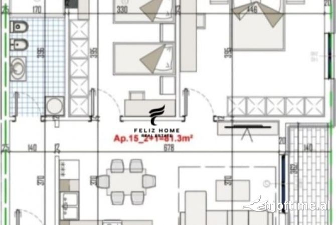 Shtepi ne shitje 2+1 ne Tirane - 89,595 Euro
