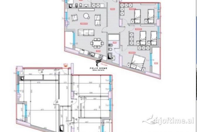 Shtepi ne shitje Apartament ne Tirane, 3+1, Mobilimi Bosh, pa mobiluar, Pagesa 243,600  Euro.