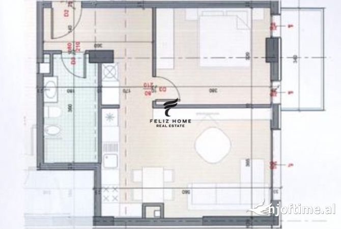 Shtepi ne shitje 1+1 ne Tirane - 93,000 Euro