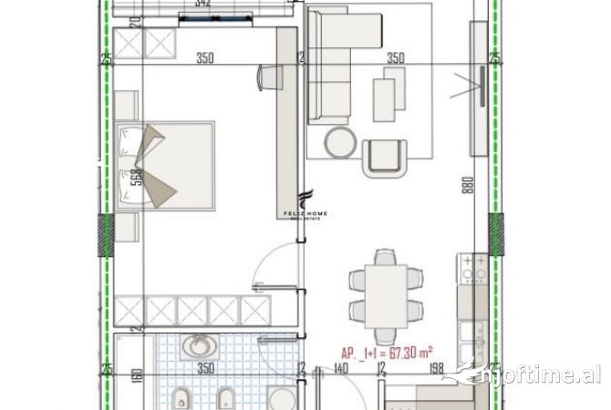 Shtepi ne shitje 1+1 ne Tirane - 74,000 Euro