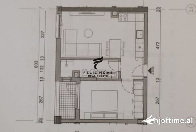 Shtepi ne shitje 1+1 ne Tirane - 73,000 Euro