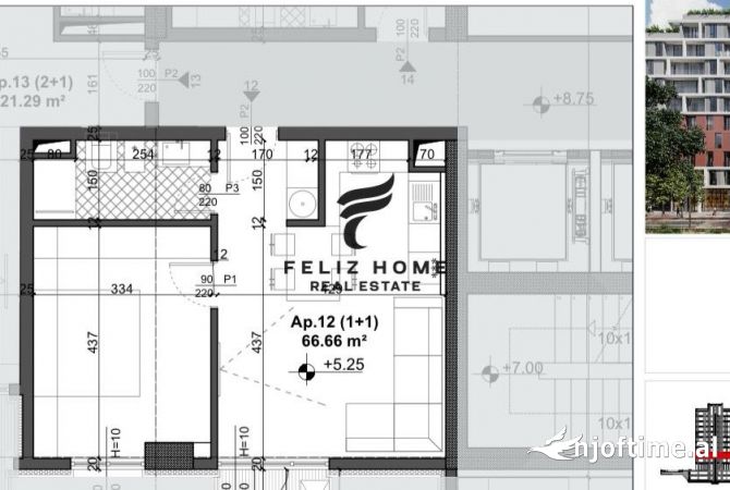 Shtepi ne shitje 1+1 ne Tirane - 93,000 Euro