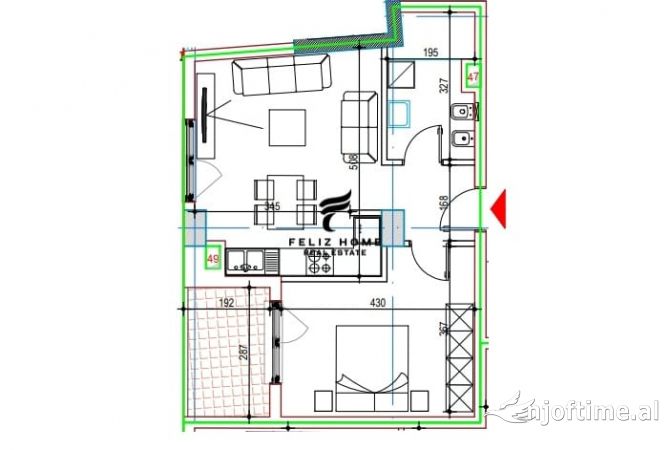 Shtepi ne shitje 1+1 ne Tirane - 172,000 Euro