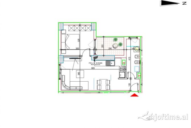 Shtepi ne shitje 1+1 ne Tirane - 172,000 Euro