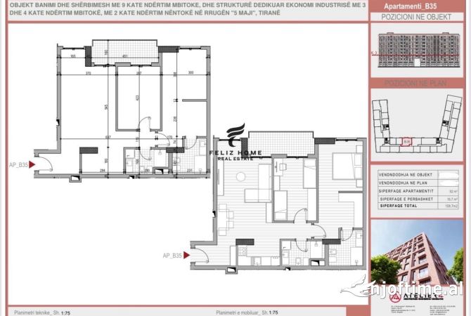 Shtepi ne shitje 2+1 ne Tirane - 158,000 Euro