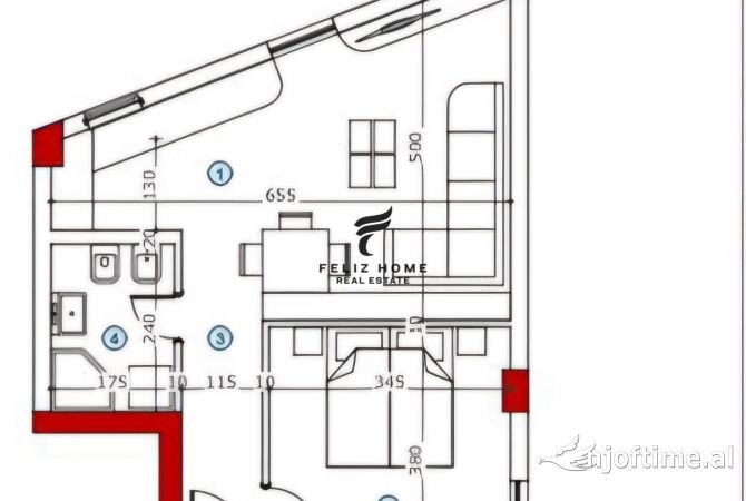 Shtepi ne shitje 1+1 ne Tirane - 86,500 Euro
