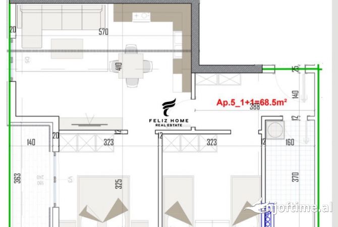 Shtepi ne shitje 1+1 ne Tirane - 76,000 Euro