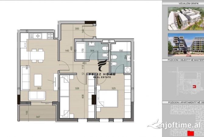 House for Sale 2+1 in Tirana - 105,000 Euro