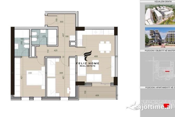 House for Sale 2+1 in Tirana - 115,000 Euro