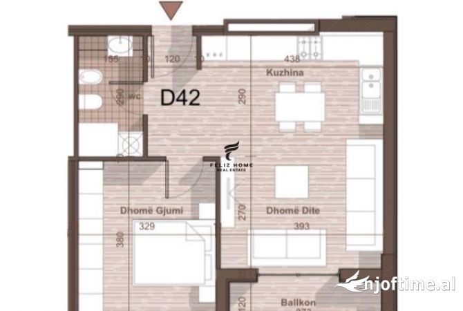 Shtepi ne shitje 1+1 ne Tirane - 80,000 Euro