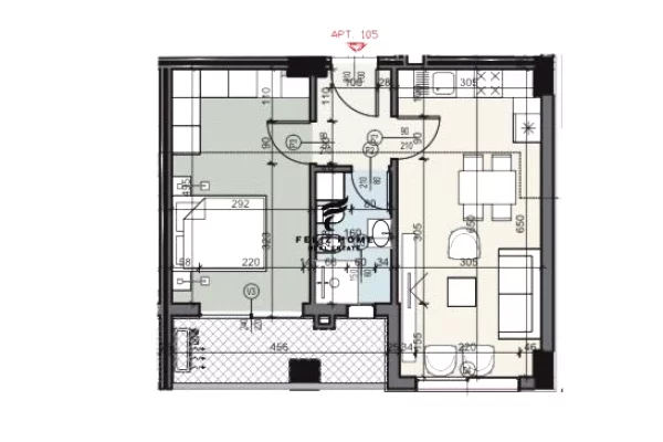 Shtepi ne shitje Apartament ne Tirane, 1+1, Mobilimi E mobiluar, Pagesa 150,000  Euro.