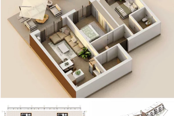 Shtepi ne shitje 2+1 ne Tirane - 279,300 Euro