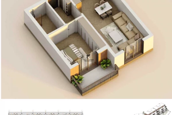 Shtepi ne shitje 1+1 ne Tirane - 152,800 Euro