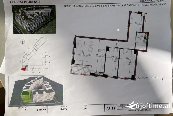 Shtepi ne shitje Apartament ne Tirane, 2+1, Mobilimi Bosh, pa mobiluar, Pagesa 117,000  Euro.