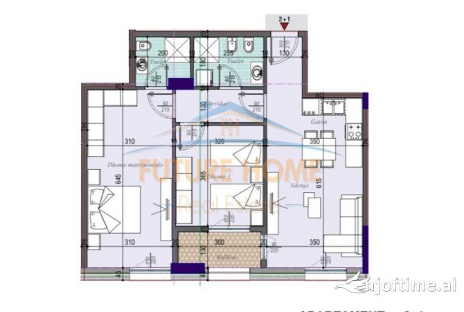 Shtepi ne shitje 2+1 ne Tirane - 135,000 Euro