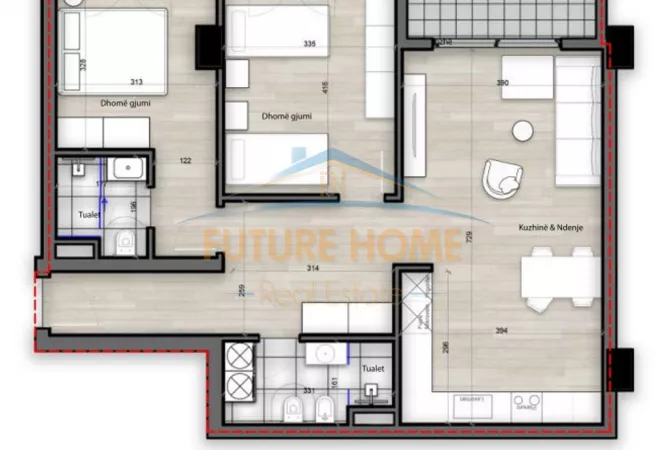 Shtepi ne shitje 2+1 ne Tirane - 184,500 Euro