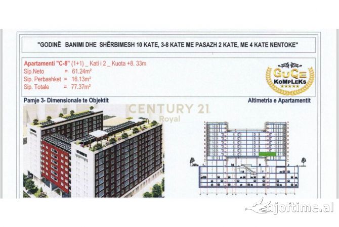 Shtepi ne shitje 1+1 ne Tirane - 178,000 Euro
