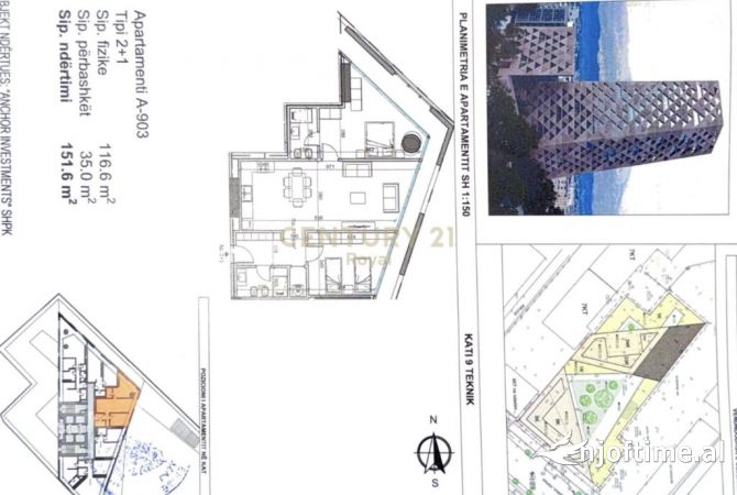 Shtepi ne shitje Apartament ne Tirane, 2+1, Mobilimi Bosh, pa mobiluar, Pagesa 255,000  Euro.