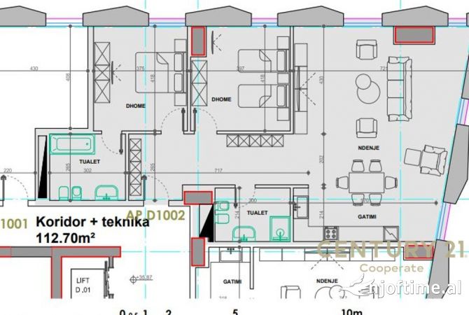 Apartment for sale in Tirana 2+1, Emty