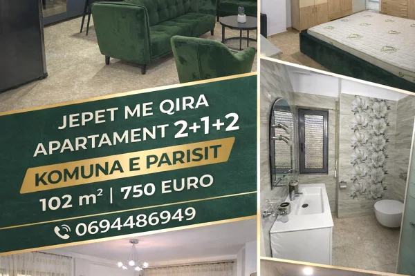 Shtepi me qera 2+1 ne Tirane - 750 Euro