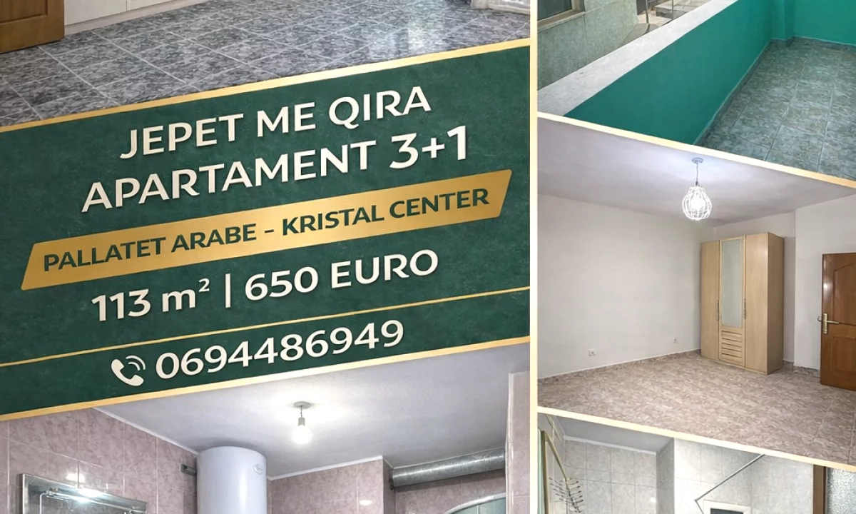 Shtepi me qera Apartament ne Tirane, 3+1, Mobilimi E mobiluar, Pagesa 65,000  Leke.