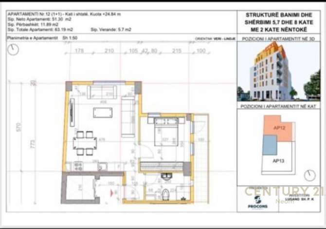Casa in vendita 1+1 a Tirana - 120,000 Euro