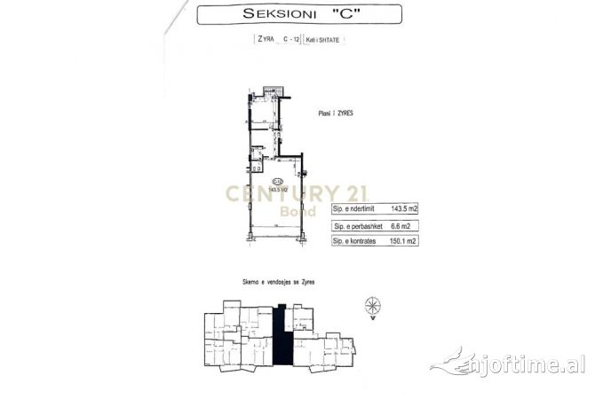 Ambient biznesi me qera 3+1 ne Tirane - 3,150 Euro