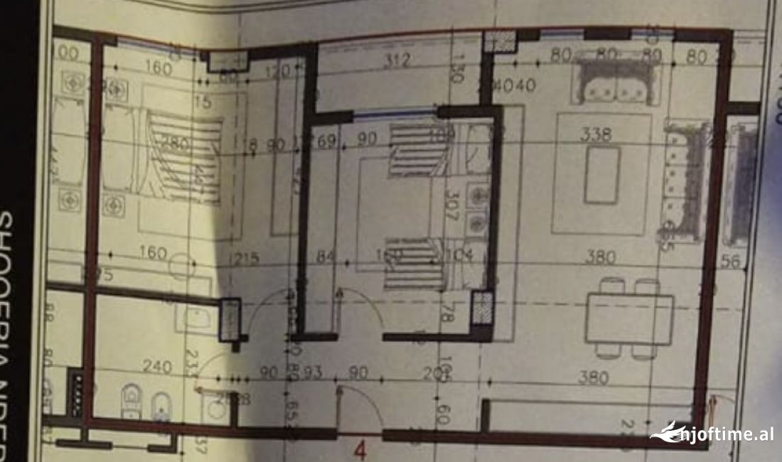 Shtepi ne shitje Apartament ne Tirane, 2+1, Mobilimi Bosh, pa mobiluar, Pagesa 99,530  Euro.