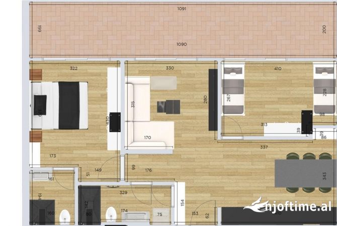 Shtepi ne shitje 2+1 ne Tirane - 175,000 Euro