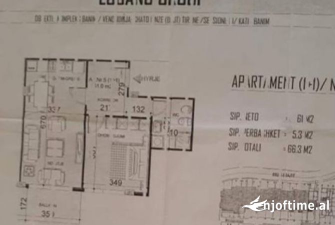 Shtepi ne shitje Apartament ne Tirane, 1+1, Mobilimi E mobiluar, Pagesa 99,000  Euro.