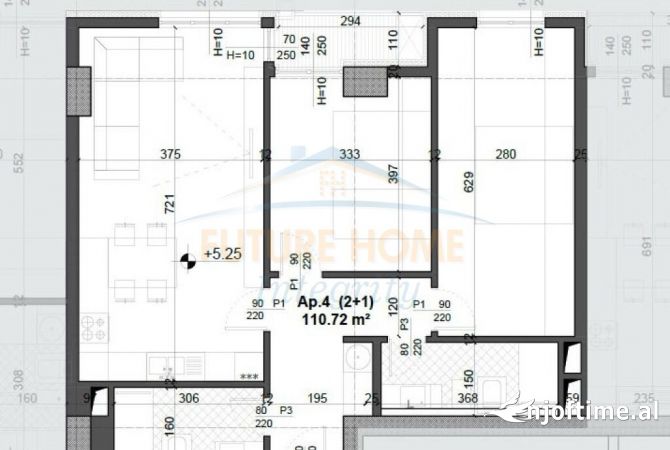 Shtepi ne shitje 2+1 ne Tirane - 160,500 Euro