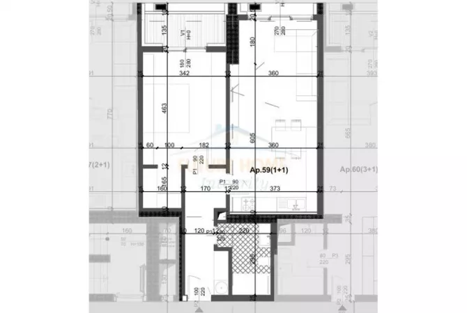 House for Sale 1+1 in Tirana - 182,000 Euro