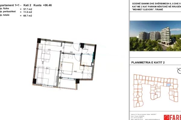 Shtepi ne shitje 1+1 ne Tirane - 82,400 Euro