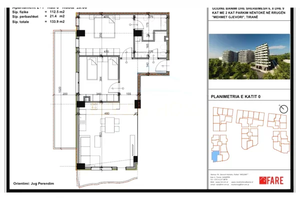 Shtepi ne shitje 2+1 ne Tirane - 147,290 Euro