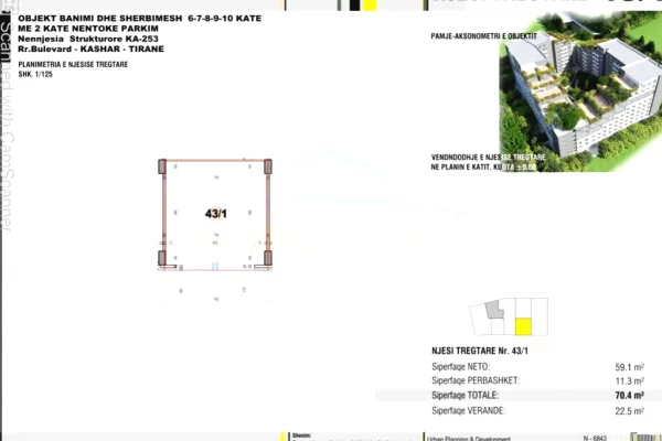 Ambient biznesi ne shitje 1+1 ne Tirane - 206,760 Euro