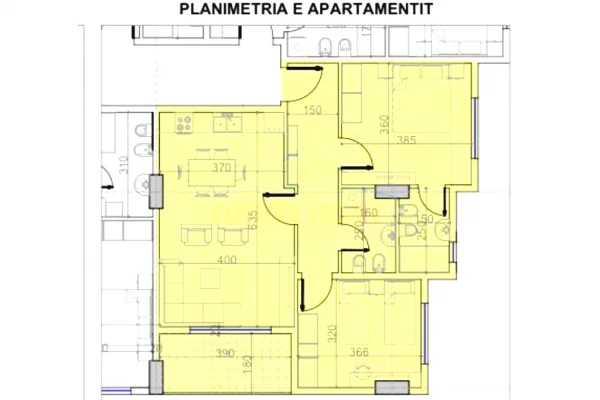 Apartment for sale in Tirana 2+1, Emty