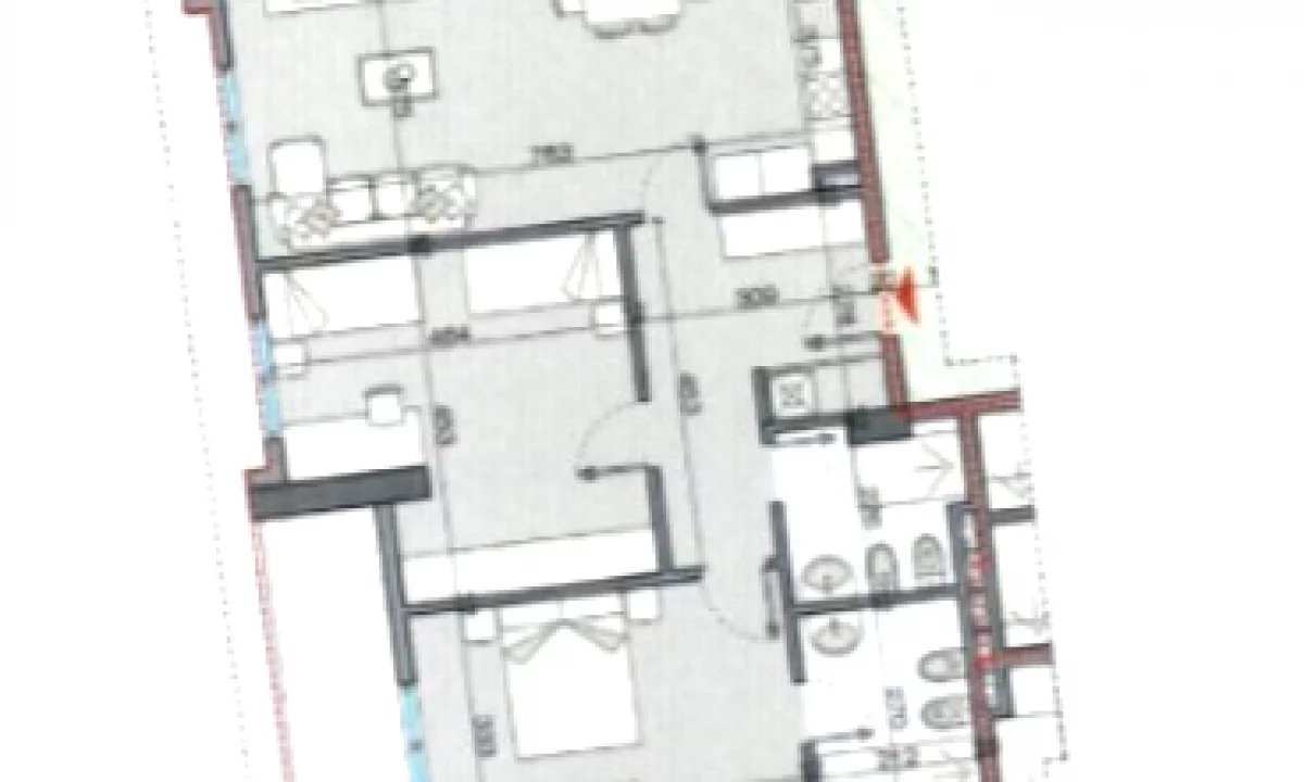 Shtepi ne shitje Apartament ne Tirane, 2+1, Mobilimi Bosh, pa mobiluar, Pagesa 151,137  Euro.