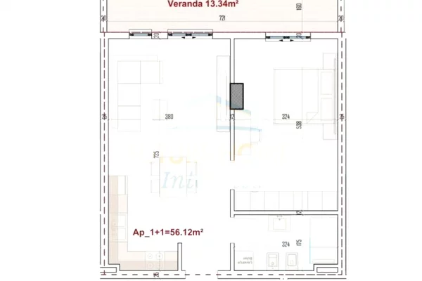 House for Sale 1+1 in Tirana - 78,640 Euro