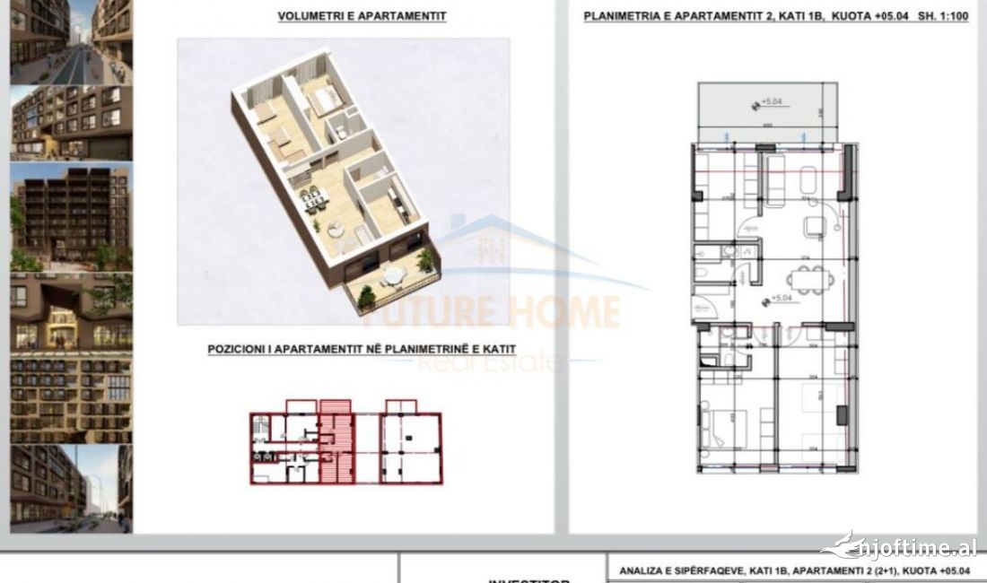 Shtepi ne shitje Apartament ne Tirane, 2+1, Mobilimi Bosh, pa mobiluar, Pagesa 218,080  Euro.