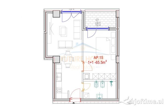 Shtepi ne shitje 1+1 ne Tirane - 113,000 Euro