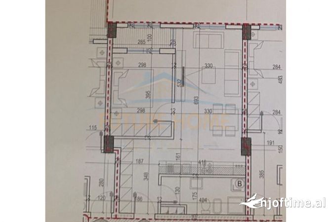Shtepi ne shitje Apartament ne Tirane, 1+1, Mobilimi Bosh, pa mobiluar, Pagesa 115,000  Euro.