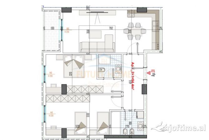 Casa in vendita 2+1 a Tirana - 121,000 Euro