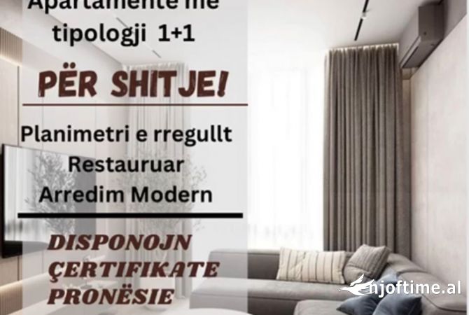 Shtepi ne shitje 1+1 ne Tirane - 165,000 Euro